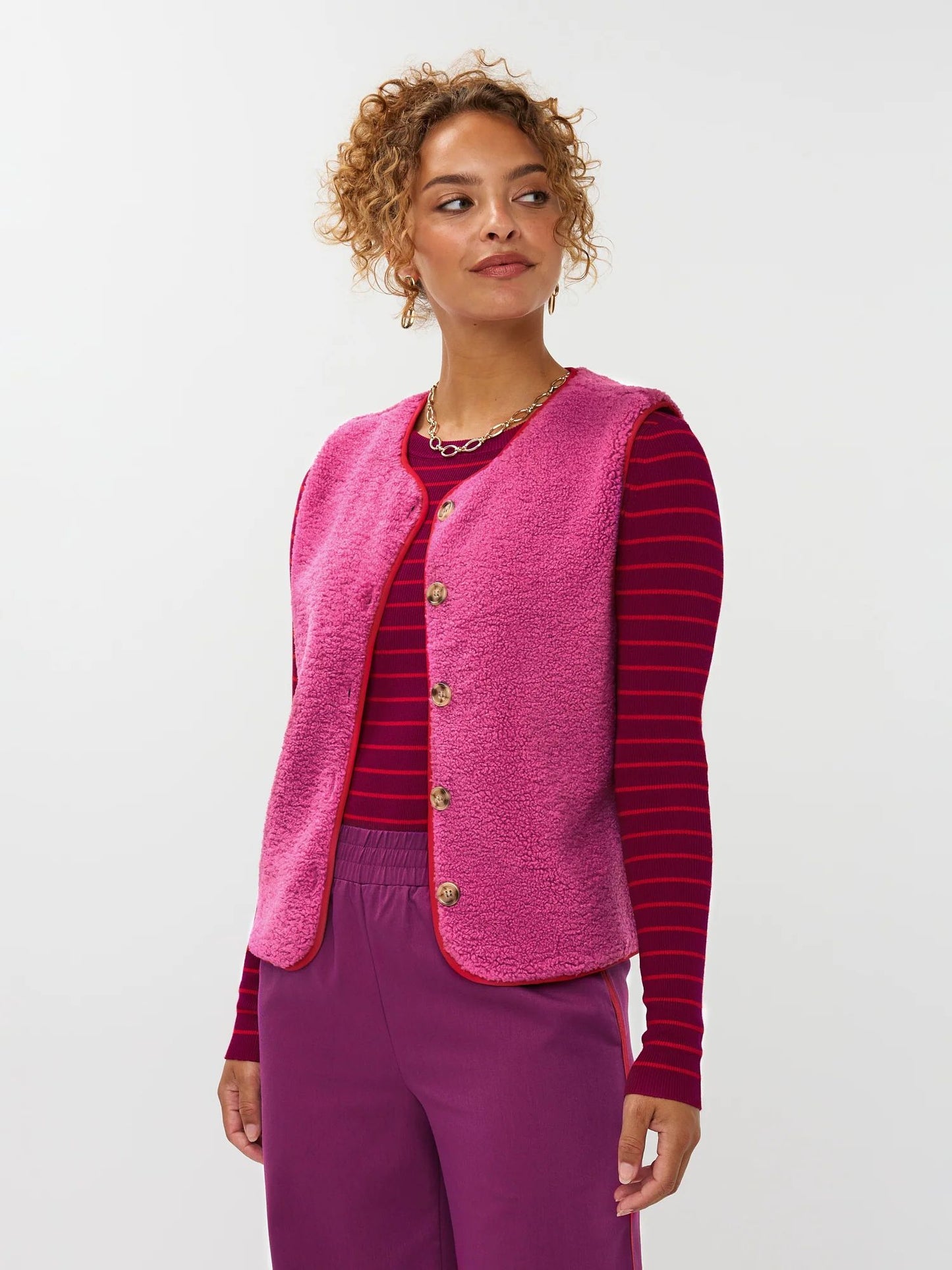Ydence | Gilet Puck | Fuchsia purple
