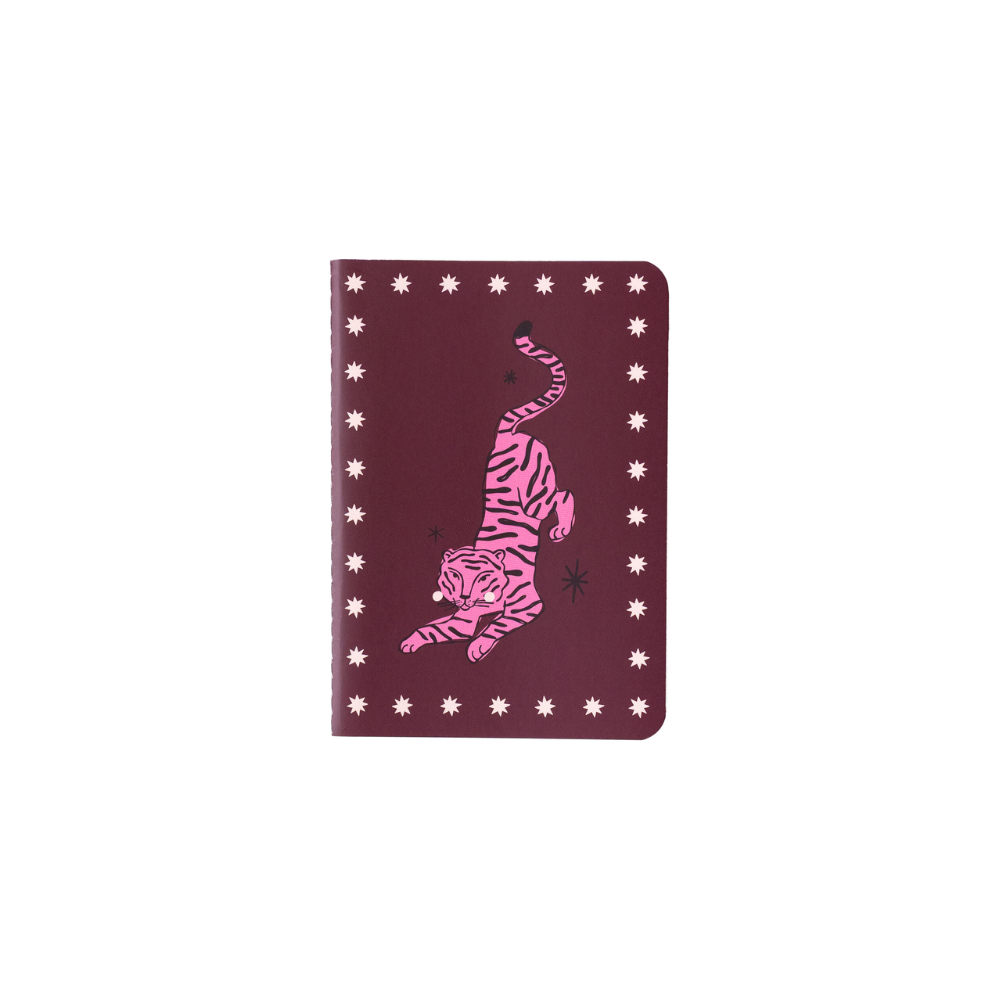 All the luck in the world - Mini soft cover notebook Purple Panther