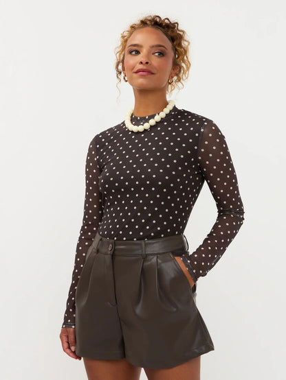 Ydence | Top Bailey | Brown/Ecru