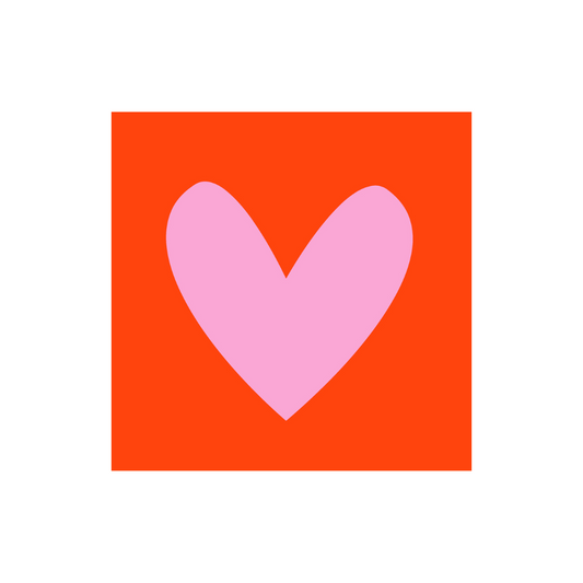 Forex Tegeltje - Hartje Rood/Roze 10cm