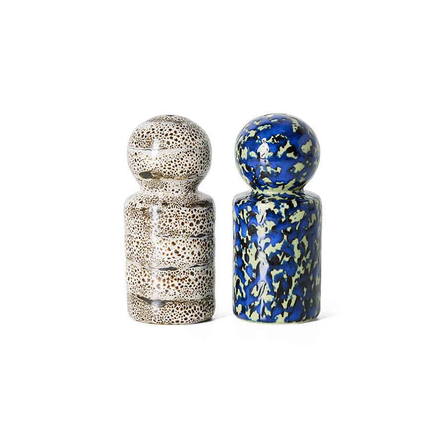 PRE-ORDER - HKLIVING - 70s ceramics: Pepper & zoutstel - Grain