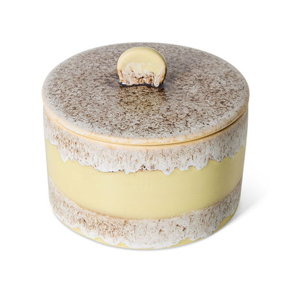 PRE-ORDER - HKLIVING - 70s ceramics: Cookie jar - Custard