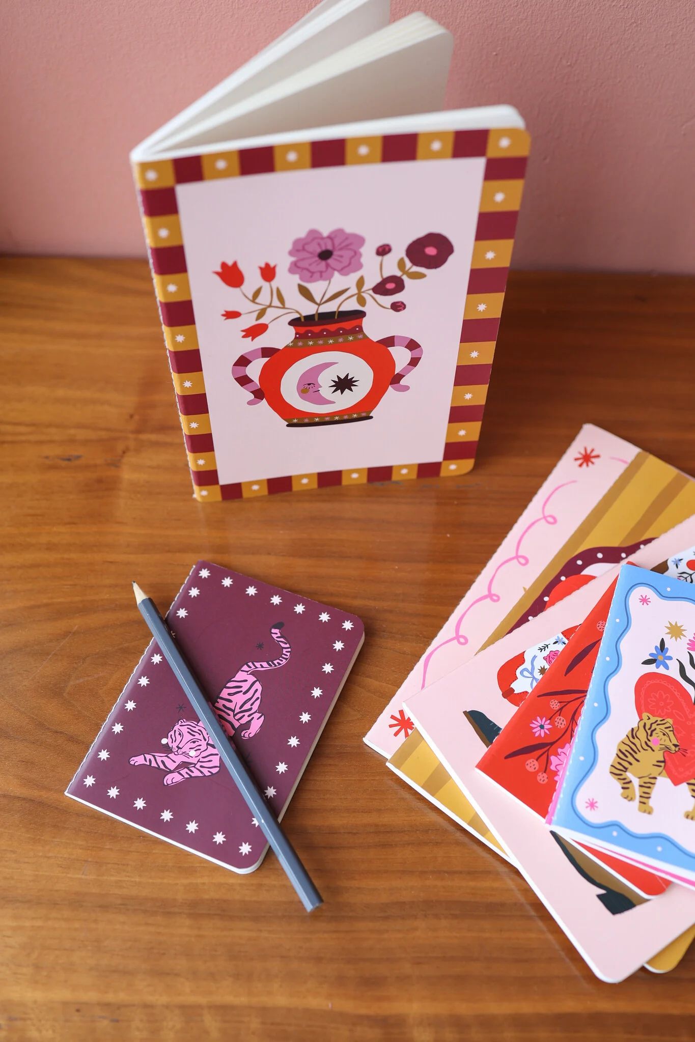 All the luck in the world - Mini soft cover notebook Purple Panther