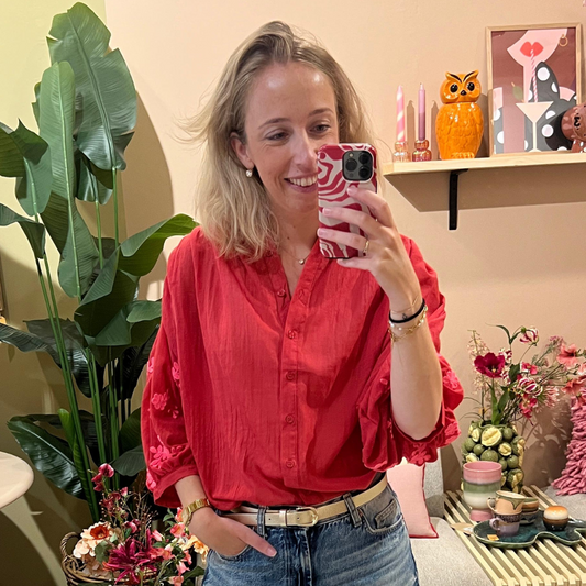 Blouse Jada - Koraalrood